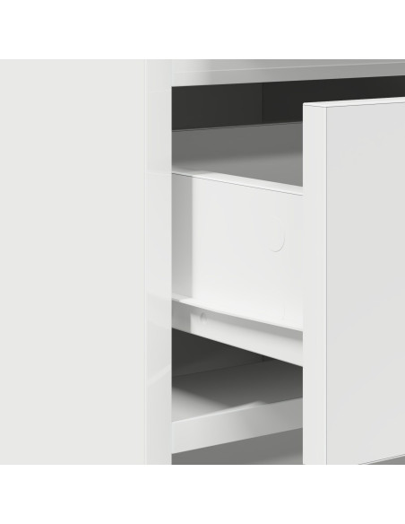 Set di toletta 3 pezzi  con LED in legno ingegnerizzato bianco