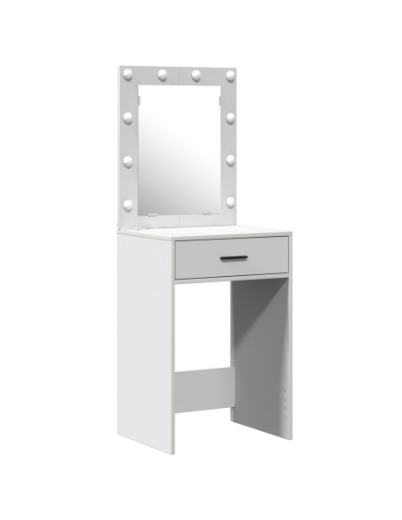 Set di toletta 3 pezzi  con LED in legno ingegnerizzato bianco