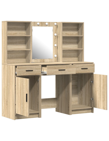 Set di 3 Tolette  in Rovere Sonoma Legno Ingegnerizzato