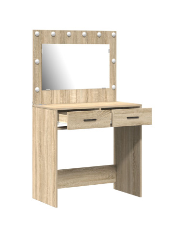 Tavolo da Trucco con cassetto Rovere Sonoma 78,5 x 41 x 135 cm