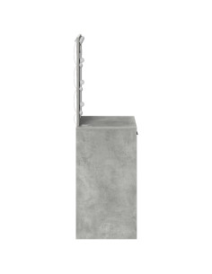 Tavolo da Trucco con cassetto Grigio cemento 50 x 41 x 135 cm 2