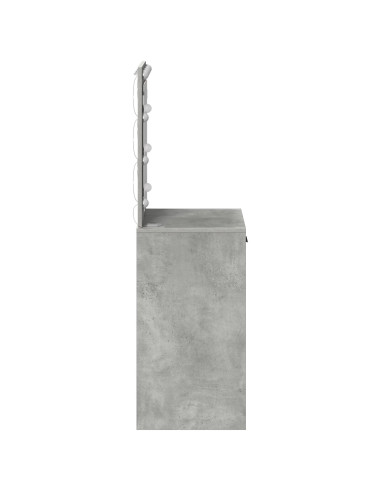 Tavolo da Trucco con cassetto Grigio cemento 50 x 41 x 135 cm