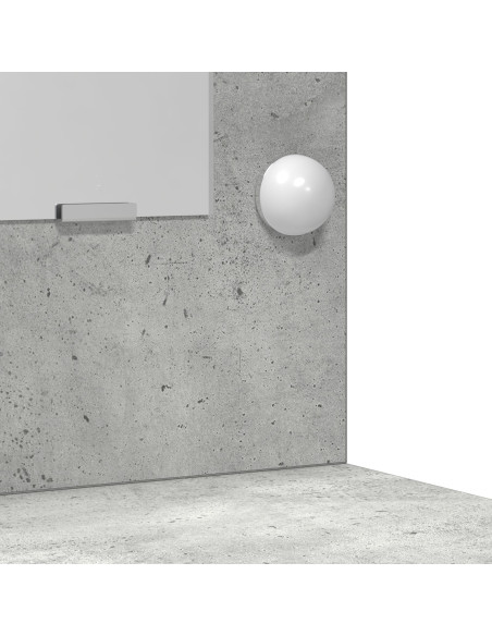 Tavolo da Trucco  con Luci LED in Grigio Cemento, 50x41x135 cm