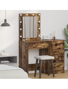 Tavolo da Trucco Rovere fumé 50 x 41 x 135 cm Legno multistrato 2