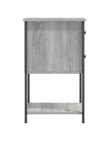 Comodini 2 pz Grigio Sonoma 32x42x70 cm in Legno Multistrato