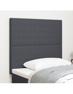 Testiera con testiera Grigio scuro 80 cm Pelle Sintetica 2