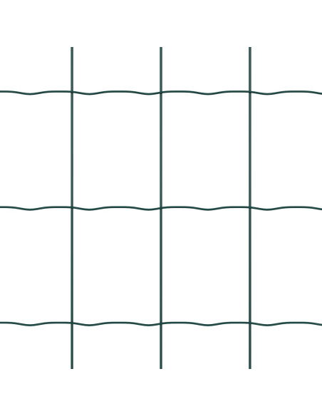 Euro Fence con 7 Pali a Punta 1x10 m in Acciaio Zincato Verde