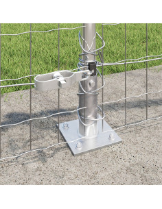 Recinzione con Posto Argento 0,6 x 25 m Acciaio