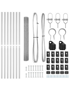 Palo della recinzione Argento 10 x 1,2 m (16 x 16 mm rete)