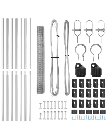 Palo della recinzione Argento 10 x 1,2 m (16 x 16 mm rete)