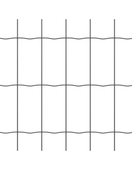 Recinzione Euro  con 7 picchetti 0.6x10 m Acciaio zincato grigio