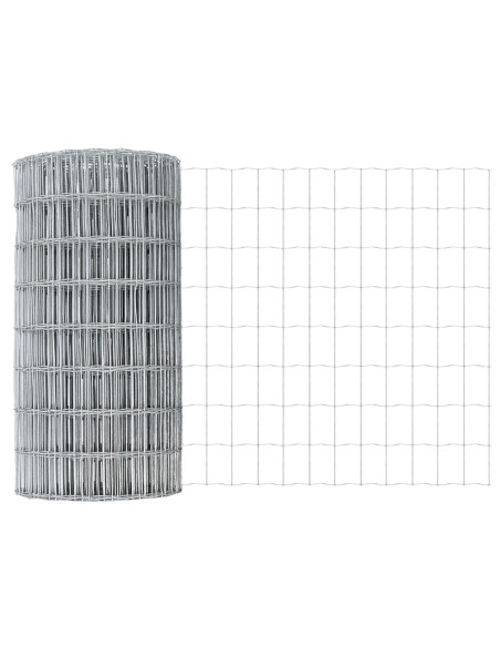 Recinzione con Posto Argento 0,6 x 25 m Acciaio