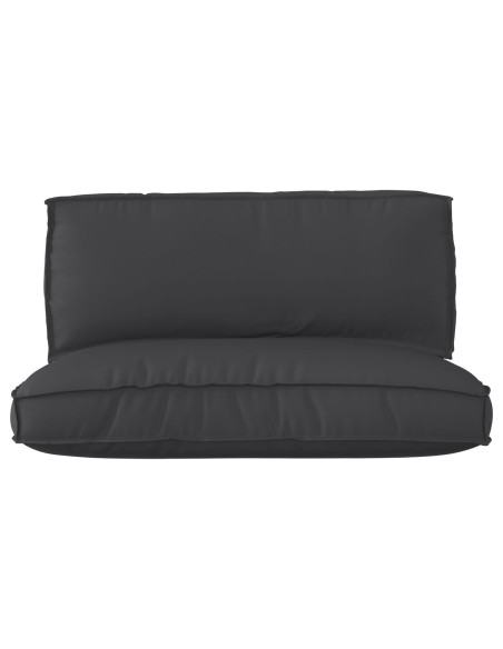 Set di Cuscini per Pallet 2 pcs Nero Tessuto Oxford