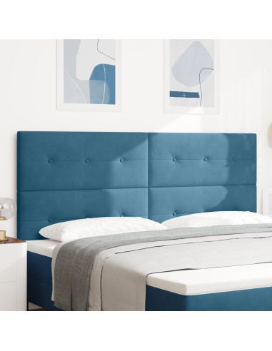 Testiera con testiera Blu Scuro 200 cm Pelle Sintetica