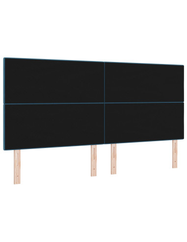 Testiera con testiera Blu Scuro 200 cm Pelle Sintetica