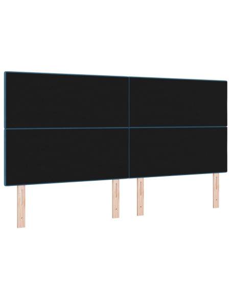 testiera  imbottita blu scuro 200 cm in velluto