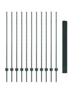 Recinzione con Posto Verde 1,4 x 25 m Acciaio e PVC