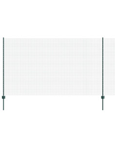 Recinzione con Posto Verde 1,4 x 25 m Acciaio e PVC 2