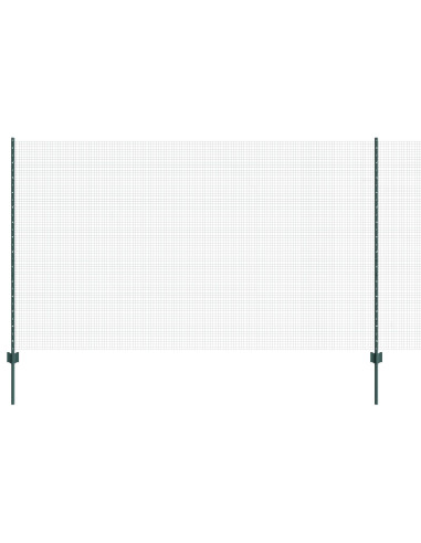 Recinzione con Posto Verde 1,4 x 25 m Acciaio e PVC