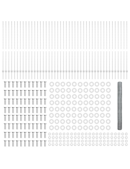 Paletti per Recinzione 22 pz U-Channel 150 cm Acciaio Zincato,  Recinzione Esagonale 1,5x100 m Acciaio Zincato