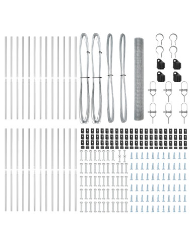 Palo della recinzione Argento 50 x 1 m (rete 19 x 19 mm)