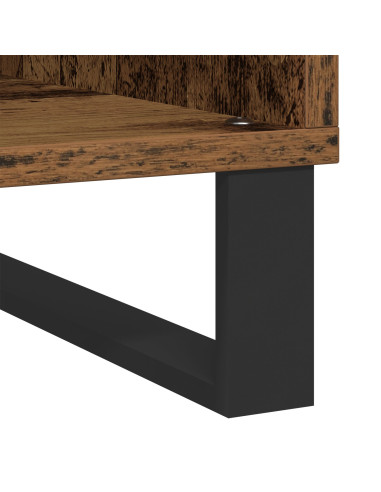 Mobile porta vinili rovere artigianale 85 x 38 x 89 cm