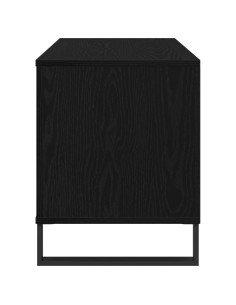 Mobile porta vinili Rovere Nero 100 x 38 x 48 cm 2