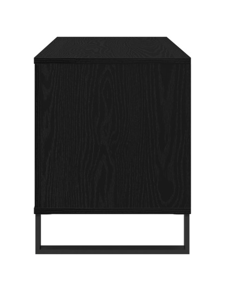 Mobile per dischi  Nero Rovere 100x38x48 cm in Legno ingegnerizzato