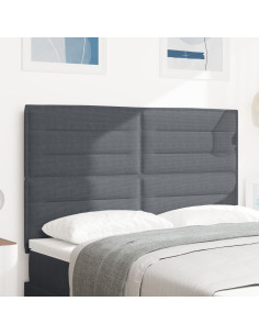 Testiera con testiera Grigio scuro 144 cm Pelle Sintetica 2