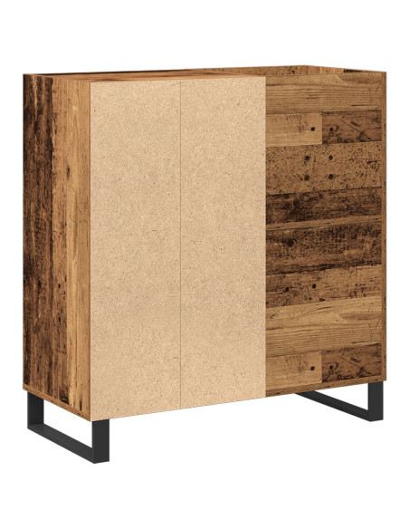 Mobile porta vinili rovere artigianale 85 x 38 x 89 cm