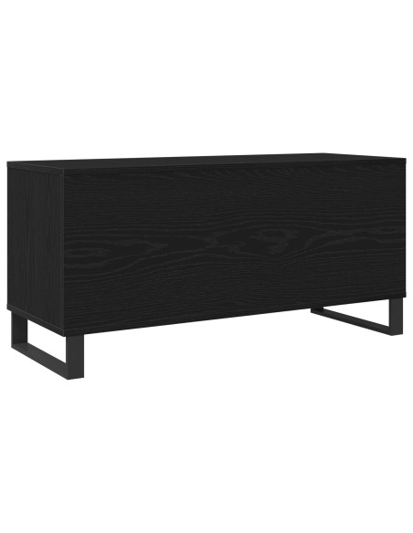 Mobile per dischi  Nero Rovere 100x38x48 cm in Legno ingegnerizzato