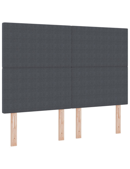 Testiera  Design Semplice Grigio Scuro 140 cm Tessuto Corduroy