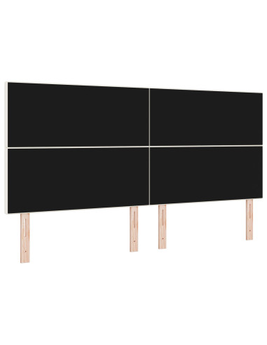 Testiera con testiera Crema 200 cm Pelle Sintetica