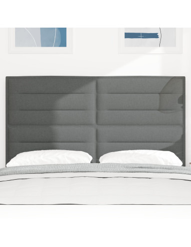 Testiera con testiera Grigio scuro 160 cm Pelle Sintetica