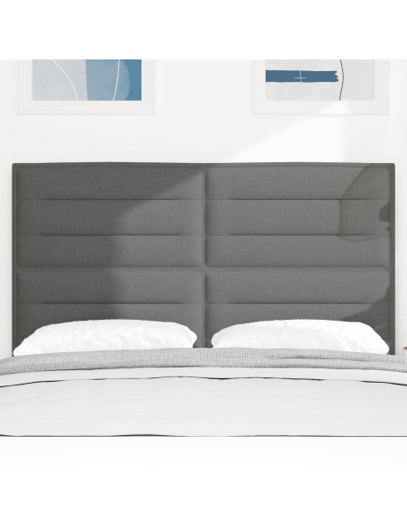 Testiera Design Linee Grigio Scuro 160 cm Tessuto