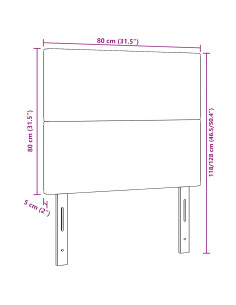 Testiera con testiera Crema 80 cm Pelle Sintetica