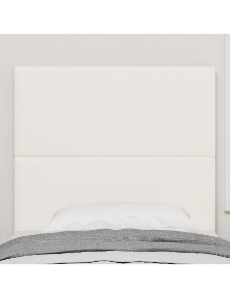 Testiera  Design Piatto Crema 90 cm Tessuto in Corduroy