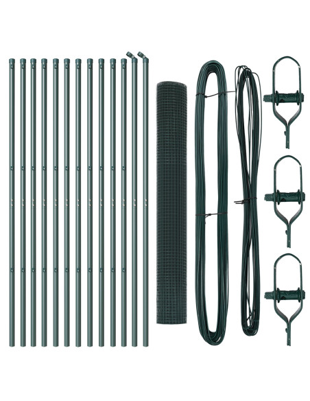 Palo della recinzione Verde 25 x 1,2 m (rete da 19 x 19 mm)