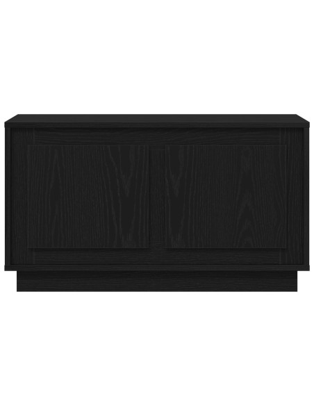 Mobile TV  Nero Rovere 80x35x45 cm Legno Ingegnerizzato