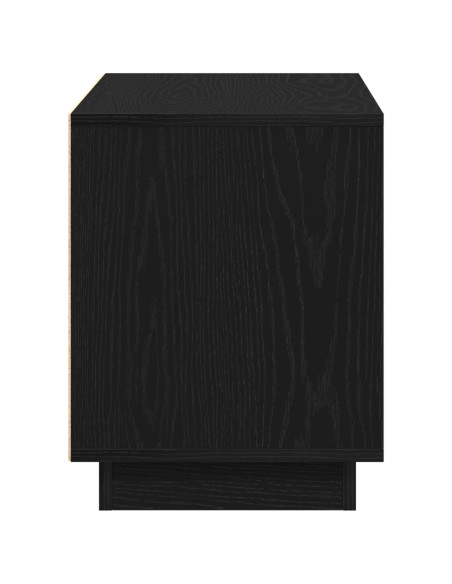 Mobile TV  Nero Rovere 80x35x45 cm Legno Ingegnerizzato
