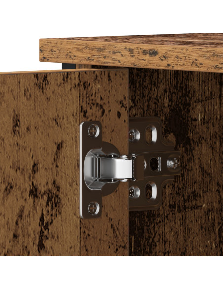 Mobile TV in Legno Vecchio 80x40x50 cm in Legno Ingegnerizzato e Acciaio
