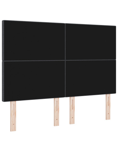 Testiera con testiera Grigio scuro 160 cm Pelle Sintetica