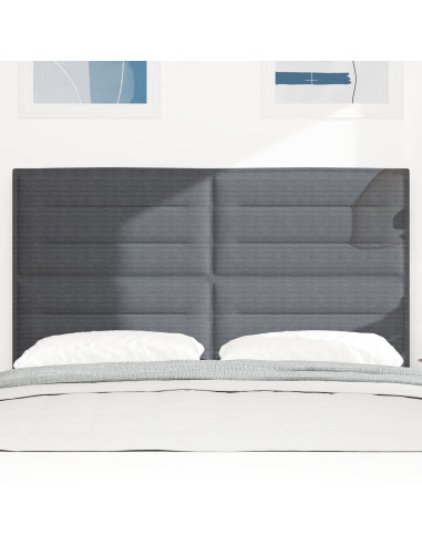 Testiera con testiera Grigio scuro 160 cm Pelle Sintetica