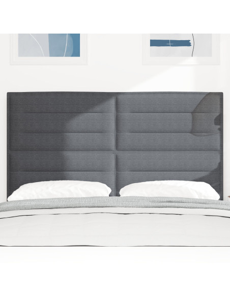 Testiera  Design Semplice Grigio Scuro 160 cm in Tessuto Corduroy