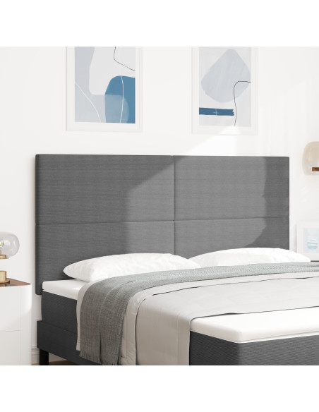 Testiera con testiera Grigio chiaro 180 cm Pelle Sintetica