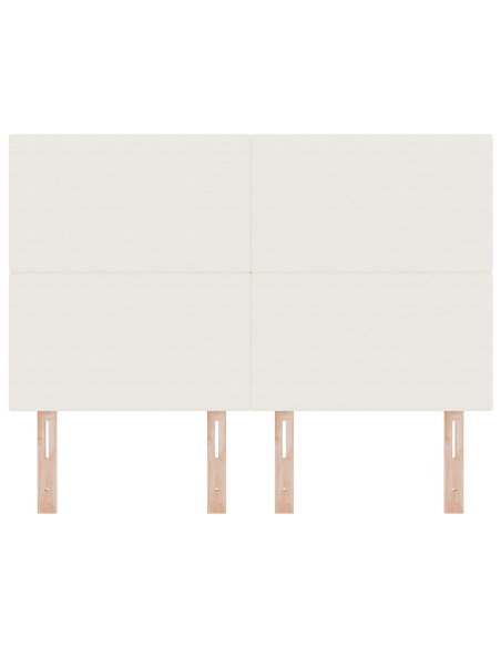 Testiera con testiera Crema 144 cm Pelle Sintetica