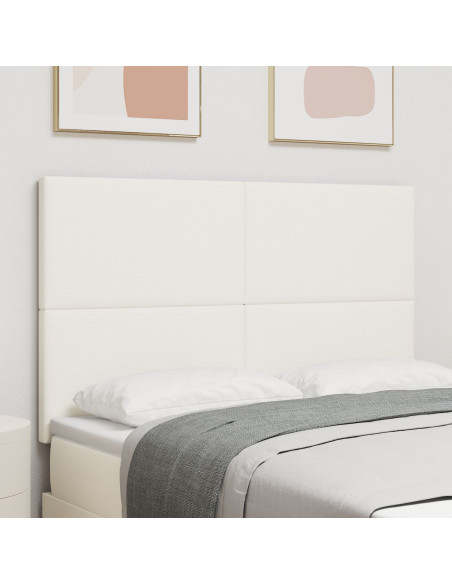 Testiera  semplice crema 140cm in velluto