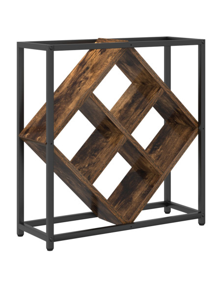 Portabottiglie  Rovere affumicato Metallo e legno Medio