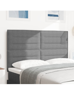 Testiera con testiera Grigio chiaro 160 cm Pelle Sintetica