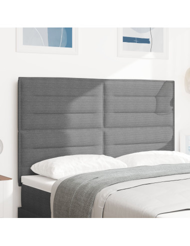 Testiera con testiera Grigio chiaro 160 cm Pelle Sintetica